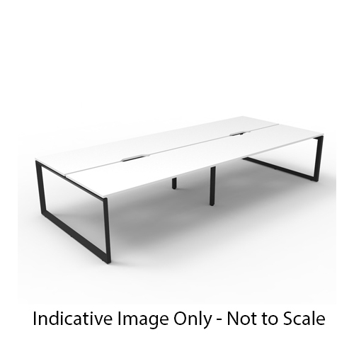 Deluxe Rapid Infinity 4 Person Double Sided Workstation - No Screen