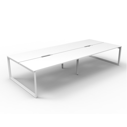 Deluxe Rapid Infinity 4 Person Double Sided Workstation - No Screen