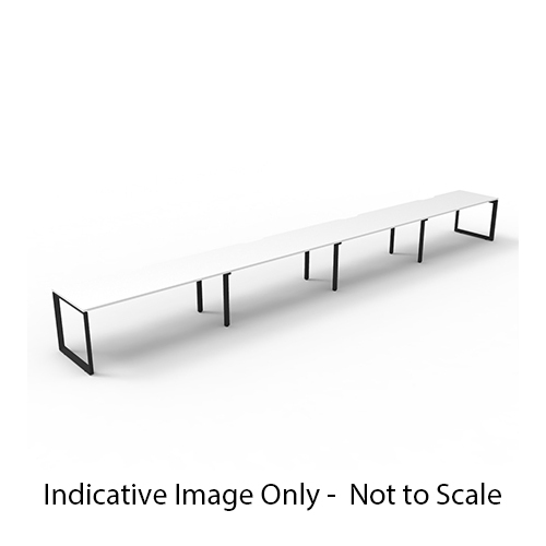Deluxe Rapid Infinity 4 Person Single Sided Workstation - No Screen