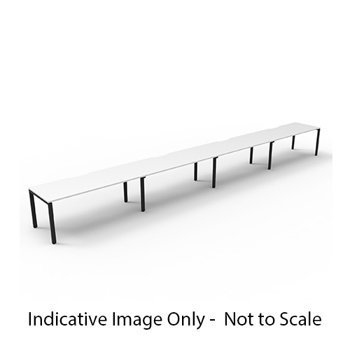 Deluxe Rapid Infinity 4 Person Single Sided Workstation - No Screen