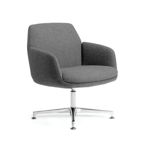 Daisy armchair, 4 star swivel base, charcoal fabric only