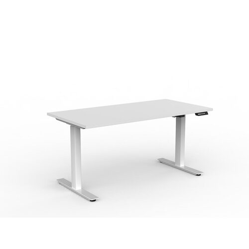 Agile Electric Height Adjust Desk (Single Motor) 1500 X 750 White Over White