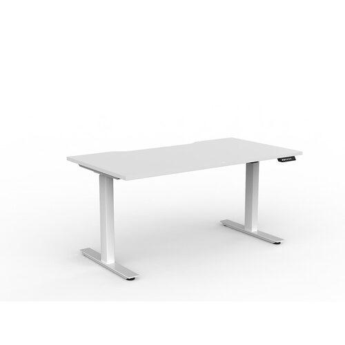 Agile Electric Height Adjust Desk (Single Motor) 1500 X 800 White Over White