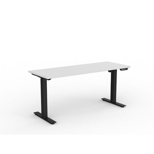 Agile Electric Height Adjust Desk (Single Motor) 1600 X 600 White Over Black
