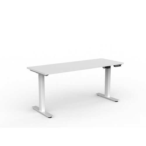 Agile Electric Height Adjust Desk (Single Motor) 1600 X 600 White Over White