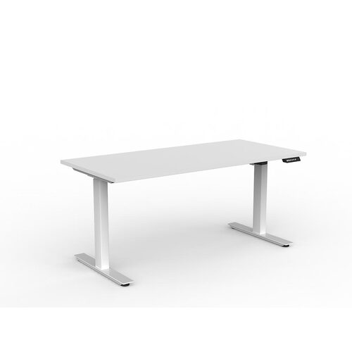 Agile Electric Height Adjust Desk (Single Motor) 1600 X 750 White Over White
