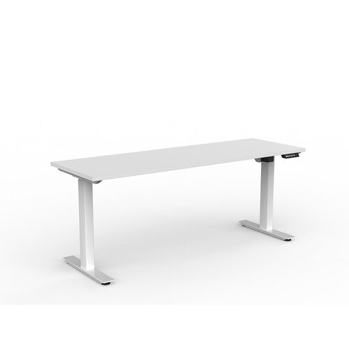 Agile Electric Height Adjust Desk (Single Motor) 1800 X 600 White Over White