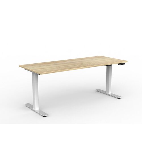 Agile Electric Height Adjust Desk (Single Motor) 1800 X 750 New Oak Over White
