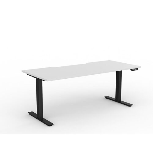 Agile Electric Height Adjust Desk (Single Motor) 1800 X 800 White Over Black