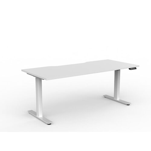 Agile Electric Height Adjust Desk (Single Motor) 1800 X 800 White Over White