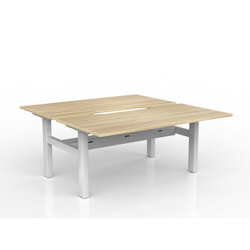 Agile Fixed B2B 2 X 1600 X 800 Cable Tray New Oak On White