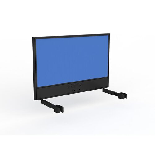 Studio Screen For Single Sided Desk Power/data 1200 Baby Blue In Black