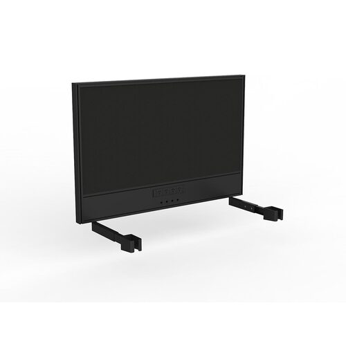 Studio Screen For Single Sided Desk Power/data 1200 Black In Black