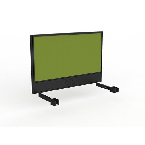 Studio Screen For Single Sided Desk Power/data 1200 Green In Black