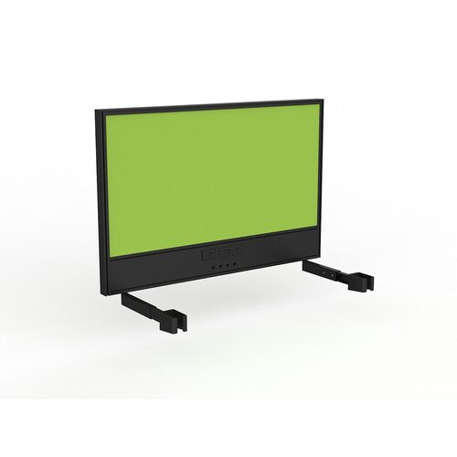 Studio Screen For Single Sided Desk Power/data 1200 Lime Green In Black