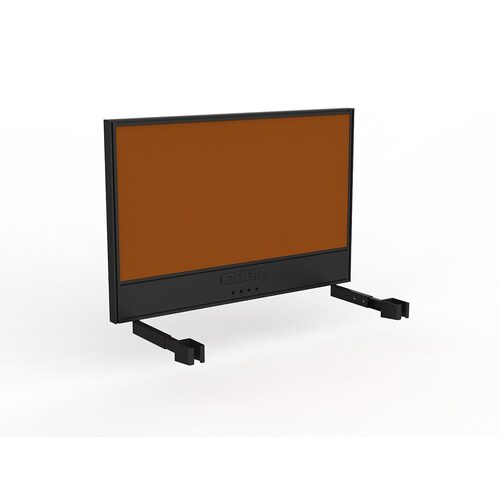 Studio Screen For Single Sided Desk Power/data 1200 Orange In Black