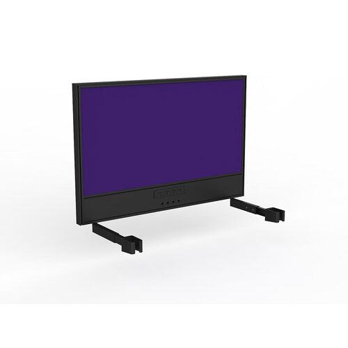 Studio Screen For Single Sided Desk Power/data 1200 Plum In Black