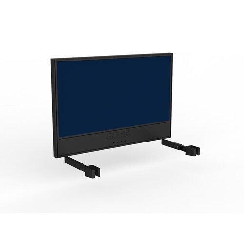 Studio Screen For Single Sided Desk Power/data 1200 Steel Blue In Black