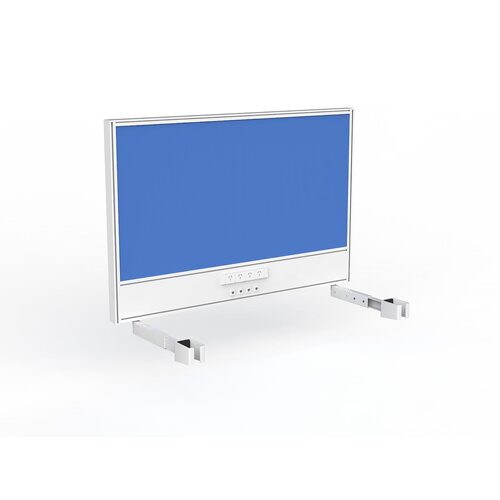 Studio Screen For Single Sided Desk Power/data 1200 Baby Blue In White