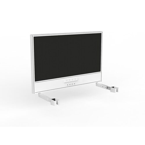 Studio Screen For Single Sided Desk Power/data 1200 Black In White