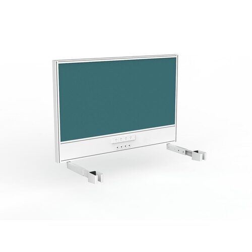 Studio Screen For Single Sided Desk Power/data 1200 Blue In White