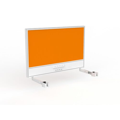 Studio Screen For Single Sided Desk Power/data 1200 Bright Orange In White