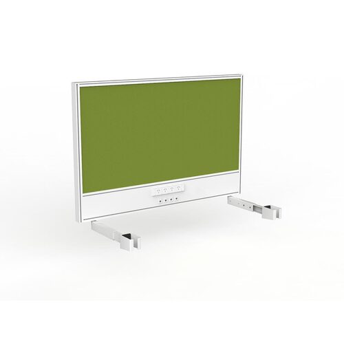 Studio Screen For Single Sided Desk Power/data 1200 Green In White