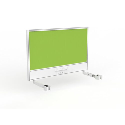 Studio Screen For Single Sided Desk Power/data 1200 Lime Green In White