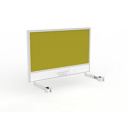 Studio Screen For Single Sided Desk Power/data 1200 Yellow In White