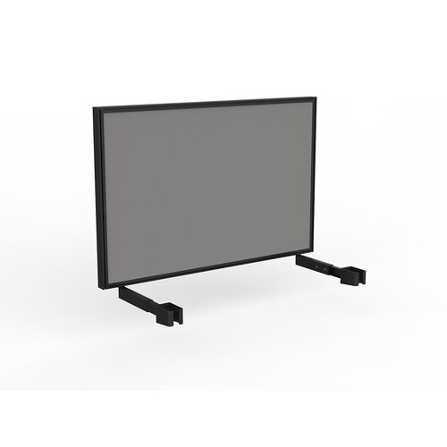 Studio Screen For Single Sided Desk 1200 Alloy Grey In Black