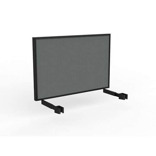 Studio Screen For Single Sided Desk 1200 Grey In Black