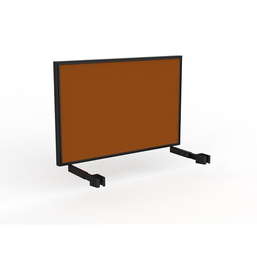 Studio Screen For Single Sided Desk 1200 Orange In Black