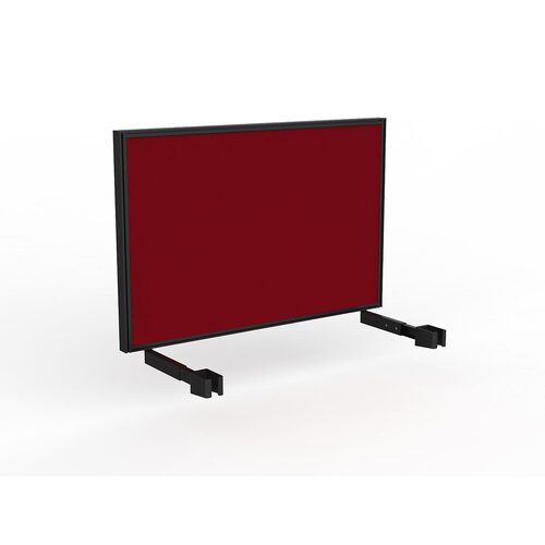 Studio Screen For Single Sided Desk 1200 Red In Black