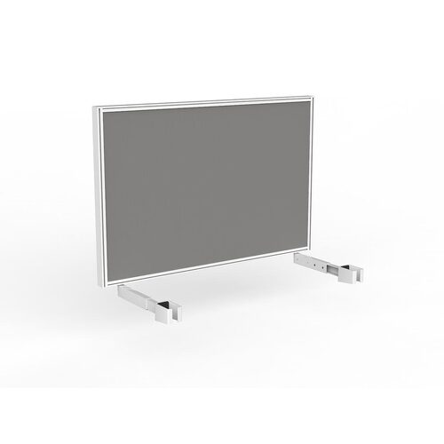 Studio Screen For Single Sided Desk 1200 Alloy Grey In White