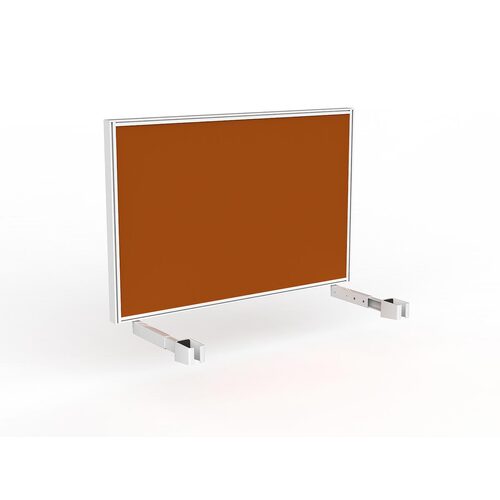 Studio Screen For Single Sided Desk 1200 Burnt Orange In White