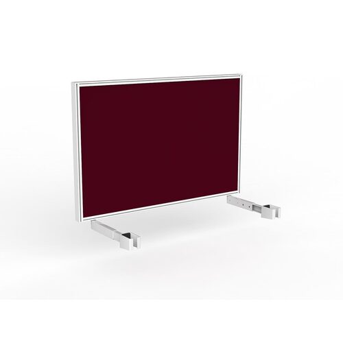 Studio Screen For Single Sided Desk 1200 Ruby Red In White