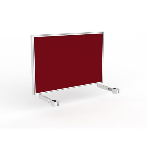 Studio Screen For Single Sided Desk 1200 Red In White