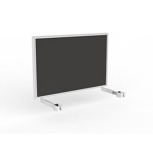 Studio Screen For Single Sided Desk 1200 Slate Grey In White