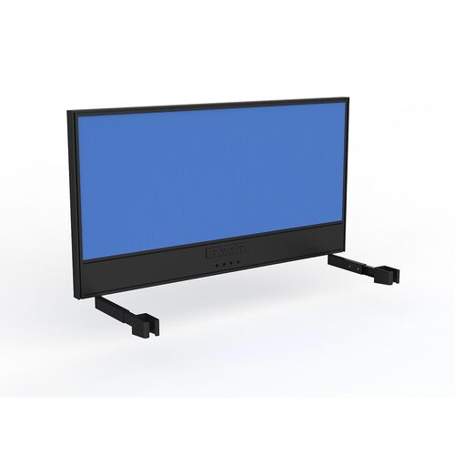 Studio Screen For Single Sided Desk Power/data 1500 Baby Blue In Black