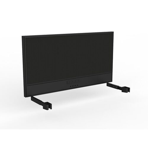 Studio Screen For Single Sided Desk Power/data 1500 Black In Black