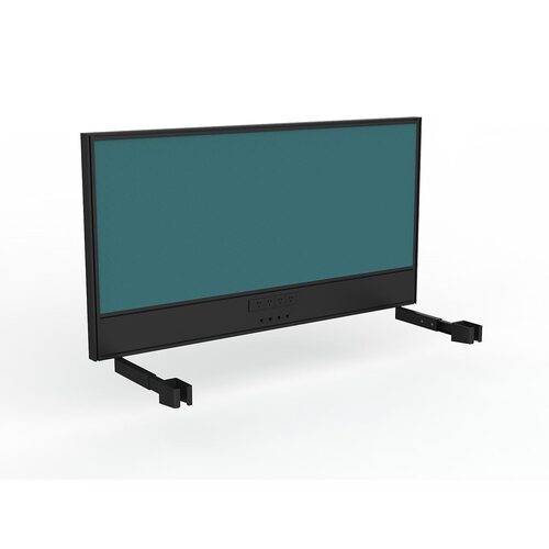 Studio Screen For Single Sided Desk Power/data 1500 Blue In Black
