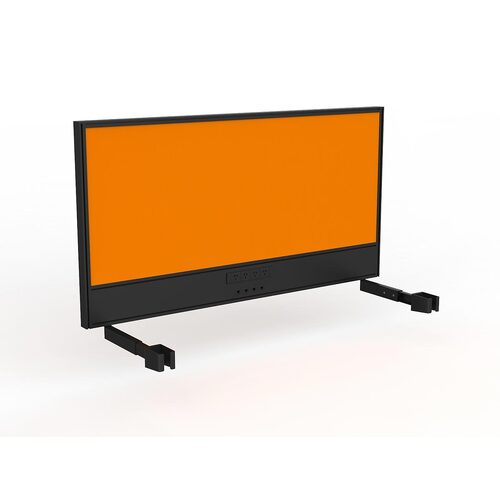 Studio Screen For Single Sided Desk Power/data 1500 Bright Orange In Black