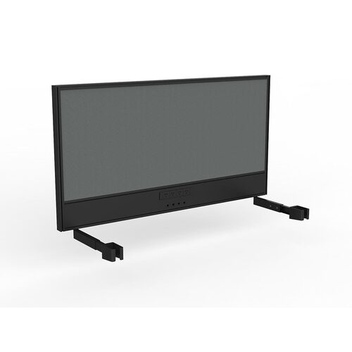 Studio Screen For Single Sided Desk Power/data 1500 Grey In Black