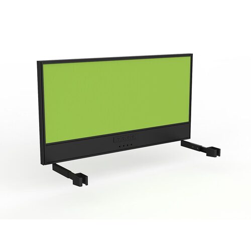 Studio Screen For Single Sided Desk Power/data 1500 Lime Green In Black