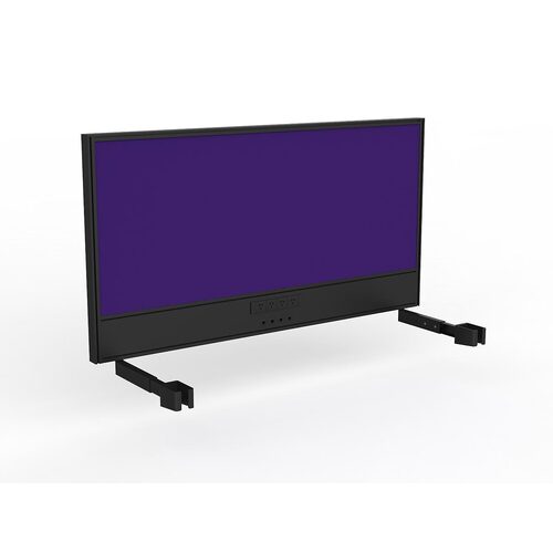 Studio Screen For Single Sided Desk Power/data 1500 Plum In Black