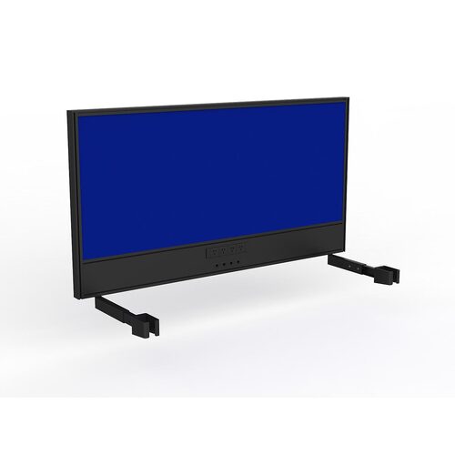 Studio Screen For Single Sided Desk Power/data 1500 Royal Blue In Black