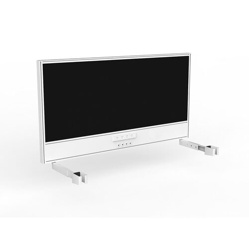 Studio Screen For Single Sided Desk Power/data 1500 Black In White