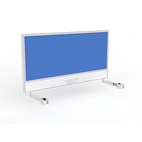 Studio Screen For Single Sided Desk Power/data 1500 Baby Blue In White