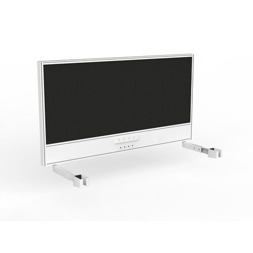 Studio Screen For Single Sided Desk Power/data 1500 Black In White
