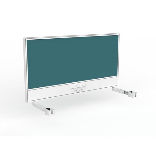 Studio Screen For Single Sided Desk Power/data 1500 Blue In White
